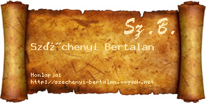 Széchenyi Bertalan névjegykártya